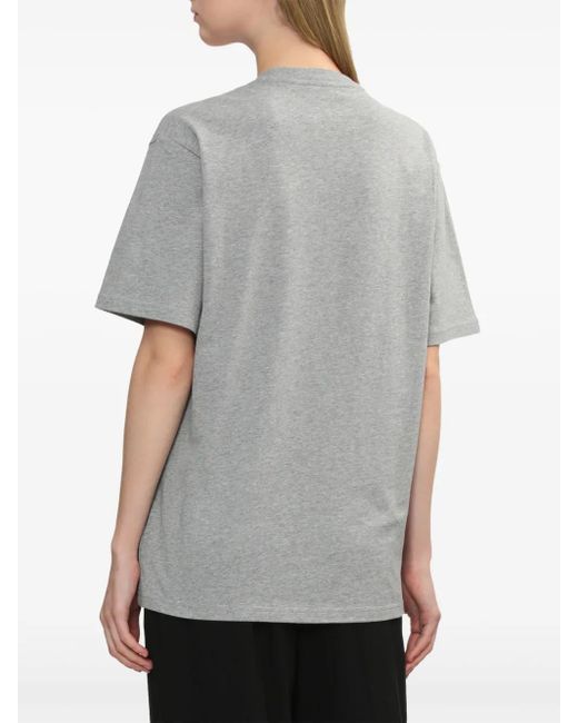 J.W. Anderson Gray Logo-Embroidered T-Shirt