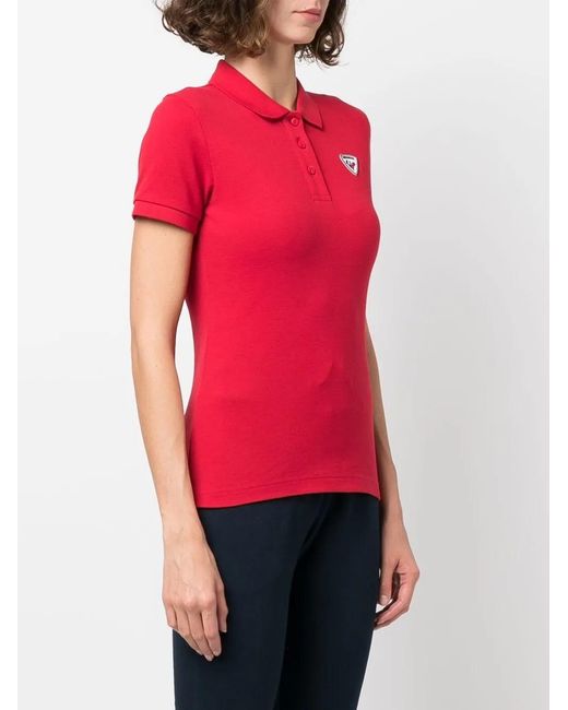 Rossignol Red Logo-Applique Polo Shirt