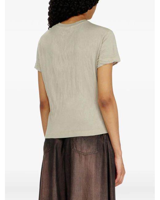 DIESEL Natural Cotton T-Shirt With Graphic Print