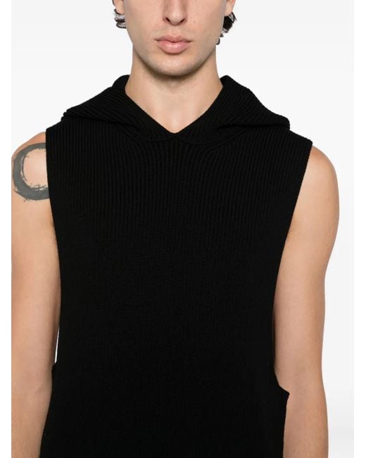 Rick Owens Gebreide Spencer in het Black voor heren