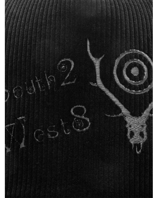 South2 West8 Black Trucker Cap for men