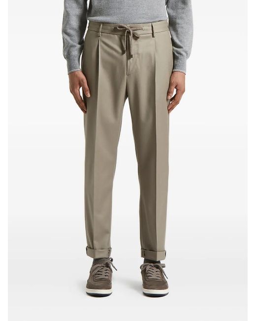 Peserico Bundfaltenhose mit Kordelzug in Natural für Herren
