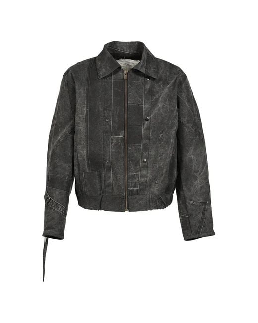 Bomber Con Design Patchwork di UNDER THE SIGN in Black da Uomo