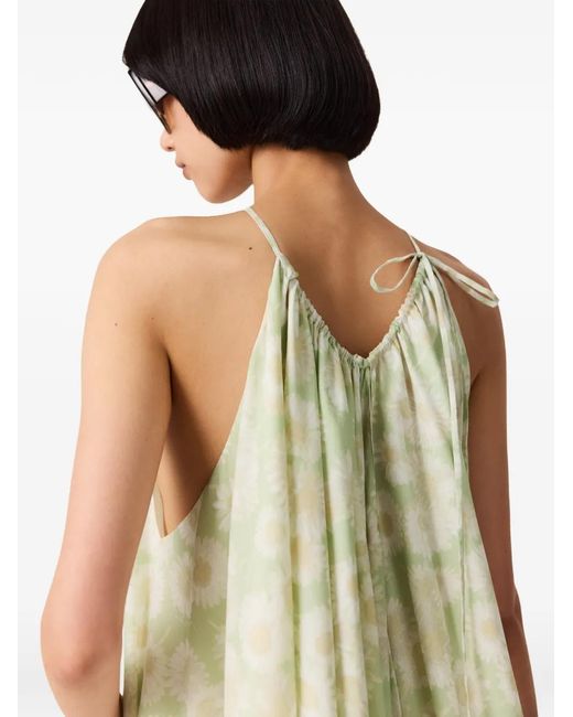 Stella McCartney White Robe Daisy Dos Nu À Fleurs