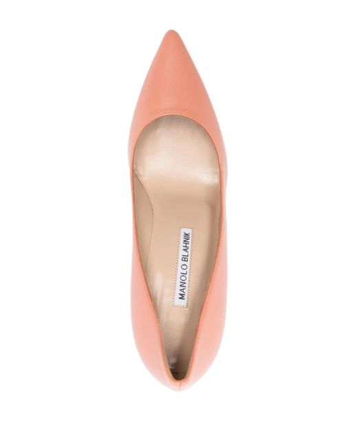 Manolo Blahnik Pink Bb 80Mm Leather Pumps