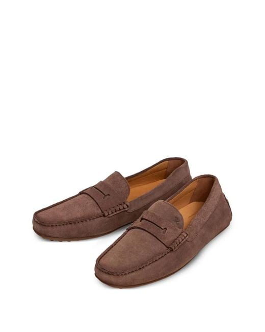 Hackett Brown Driver Saddle Loafers for men