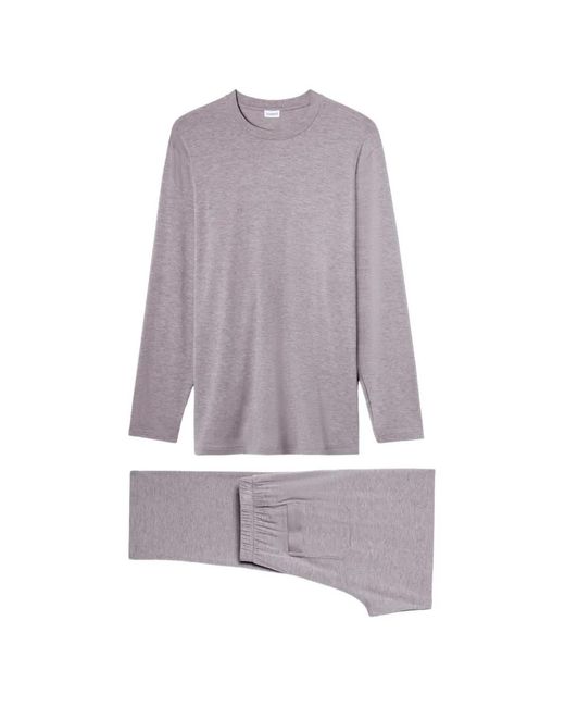 Zimmerli of Switzerland Gray Long-Sleeve Pajamas for men