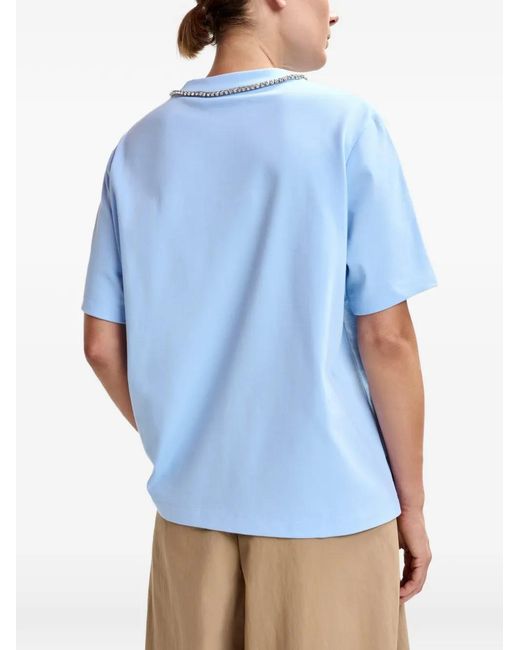 Essentiel Antwerp Blue Jisos Number-Print T-Shirt