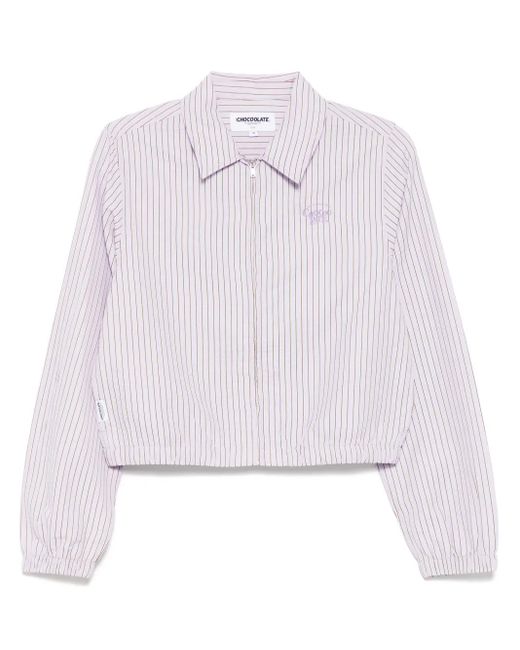 Chocoolate White Striped Shirt