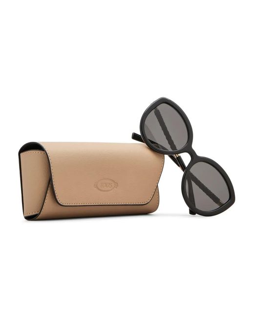 Tod's Gray Logo-Engraved Sunglasses