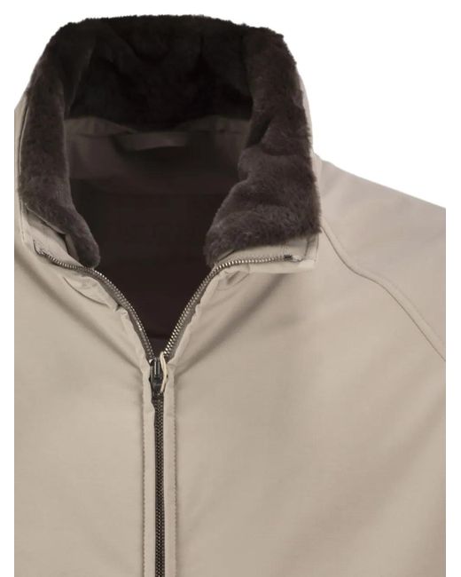 Herno Natural Faux-Fur-Lined Padded Jacket for men