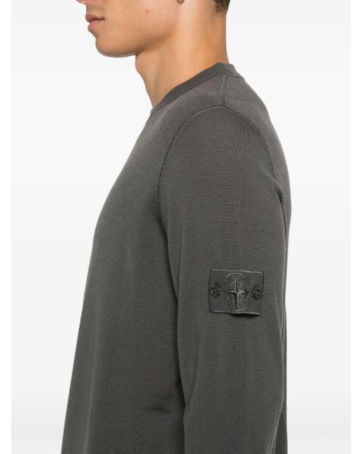 Stone Island Gray Crew-Neck for men