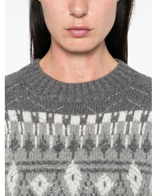 Ermanno Scervino フェアアイル ショートスリーブトップ Gray