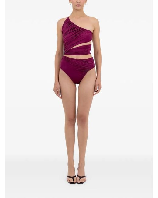 Maygel Coronel Red Manglar Cut-Out Swimsuit