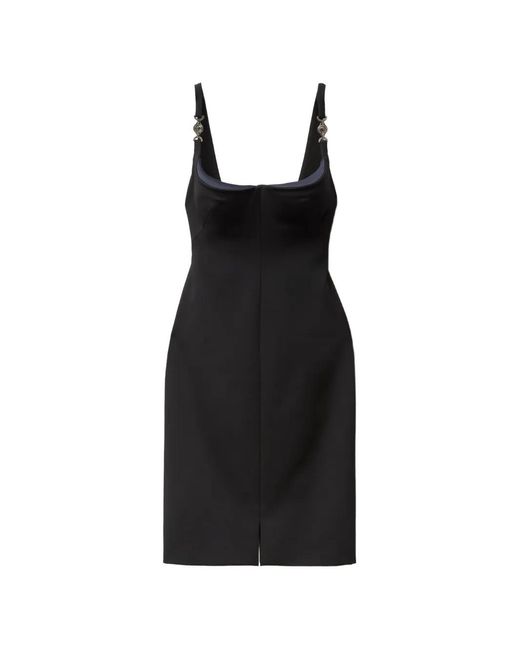 Versace Black Compact Viscose-Jersey Midi Dress