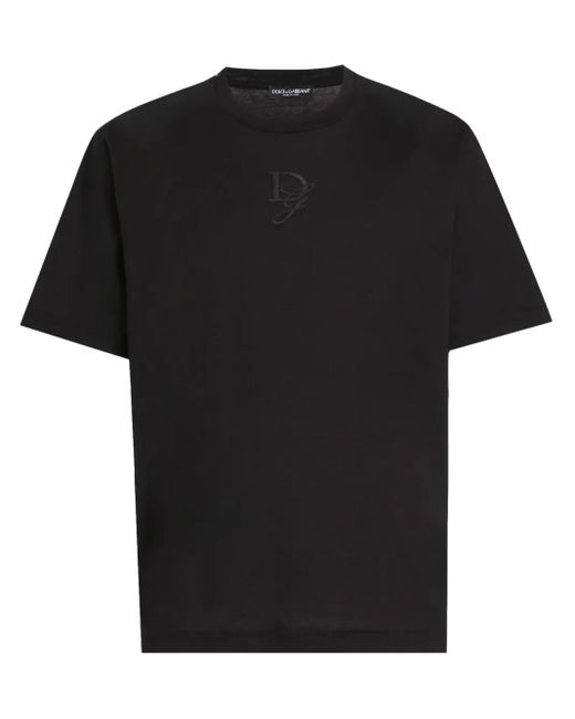 Dolce & Gabbana Black Short Sleeve Crew-Neck T-Shirt for men