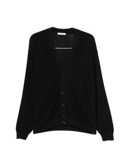 Lemaire Black Wrap-Style Cardigan