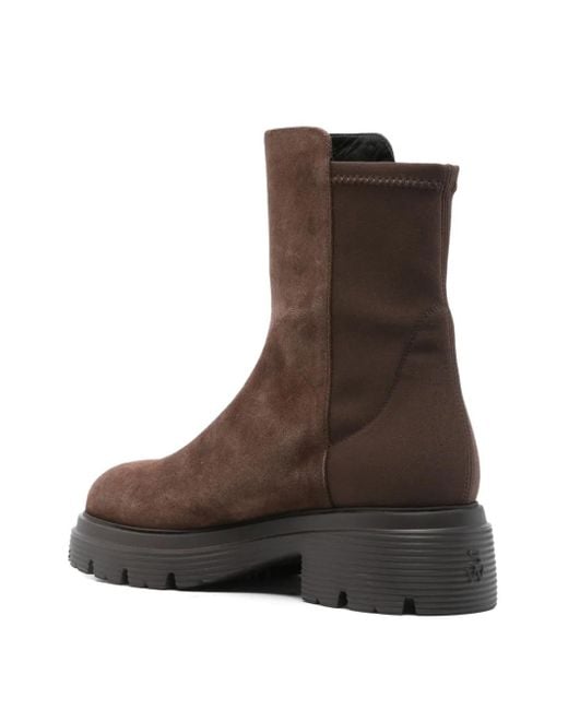 Stuart Weitzman Brown Suede Platform Boots