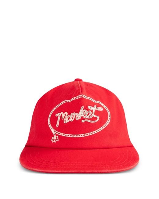 Market Lasso Mütze Mit Einsätzen in Red für Herren