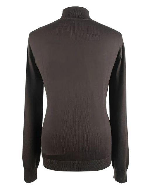 GIUUNO Black Turtleneck Wool Sweater for men