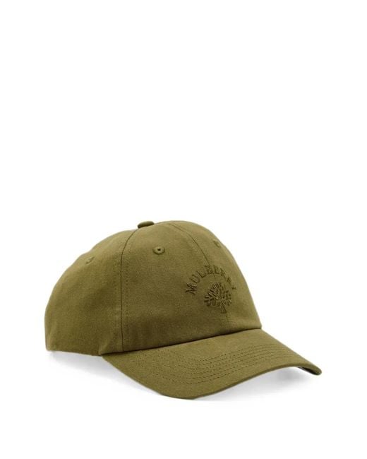 Mulberry Green Embroidered-Logo Cap for men