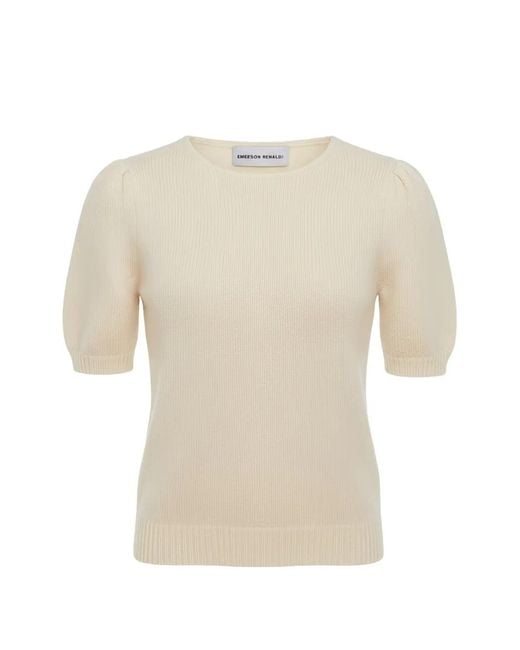 EMERSON RENALDI White Pull Crop À Col Ras Du Cou for men