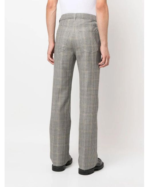 Marni Gray Prince Of Wales Straight Leg Trousers for men