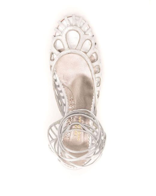 Zapatos Lilibet con tacón de 55mm Sarah Chofakian de color White