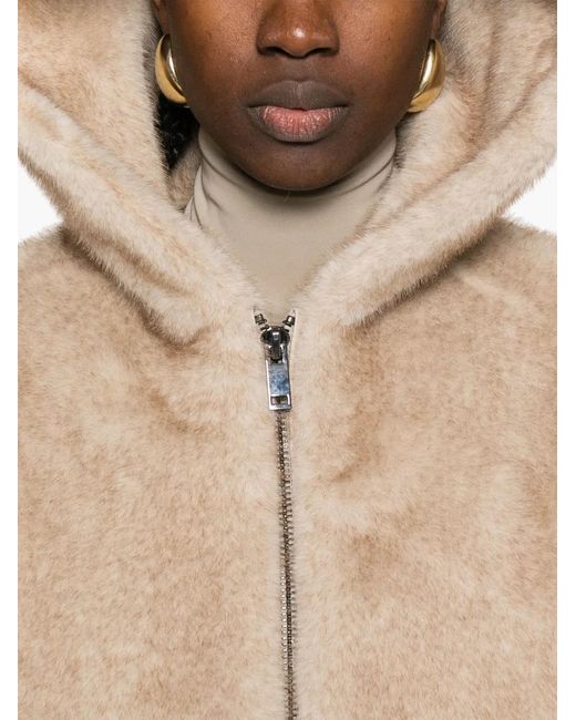 P.A.R.O.S.H. Natural Plush Hooded Jacket