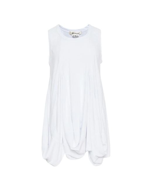 Comme des Garçons White Draped Top