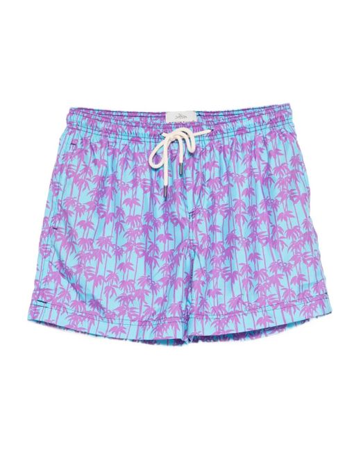 Peninsula Badeshorts Mit Palmen-Print in Blue für Herren