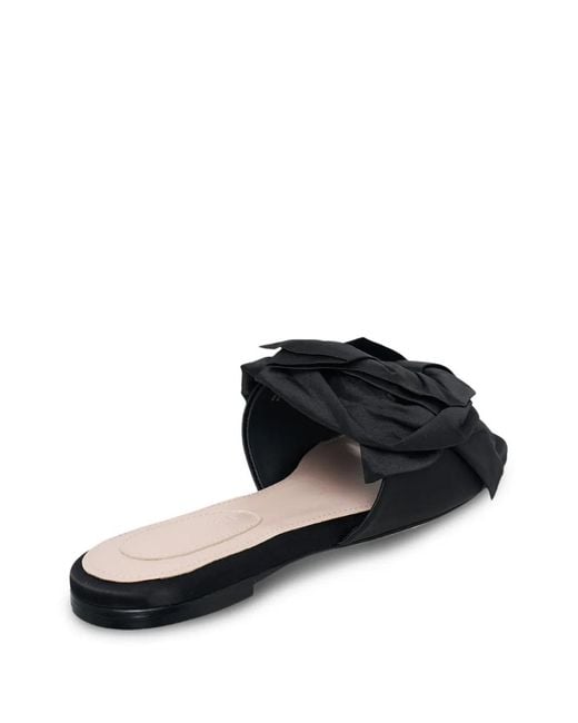 Simone Rocha Black Pressed Rosette Sandals