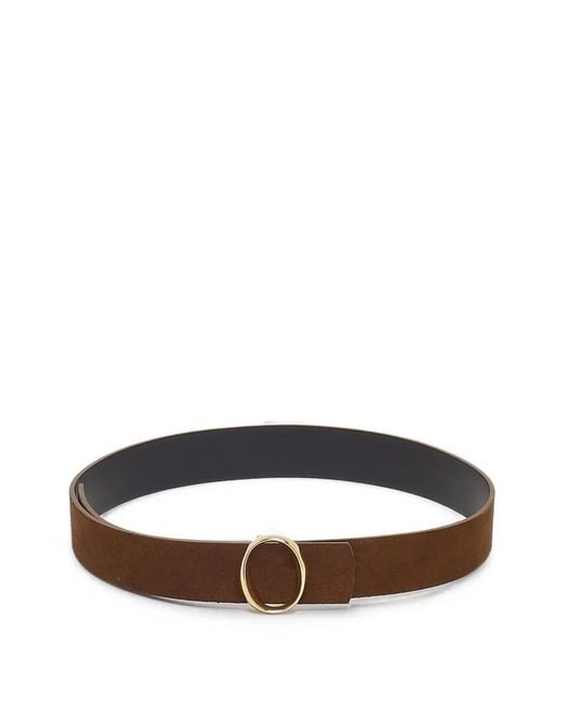 Orciani Black Oval-Buckle Leather Belt