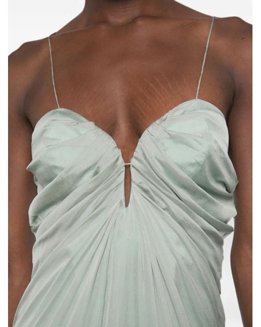 Raquel Diniz White New Samba Ruched Maxi Dress