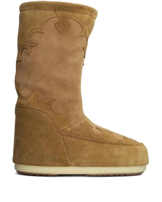 Moon Boot Brown Icon Stiefel Aus Wildleder