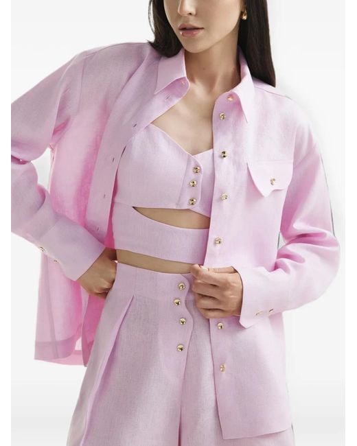 Mia Peculiar Pink Long-Sleeves Shirt