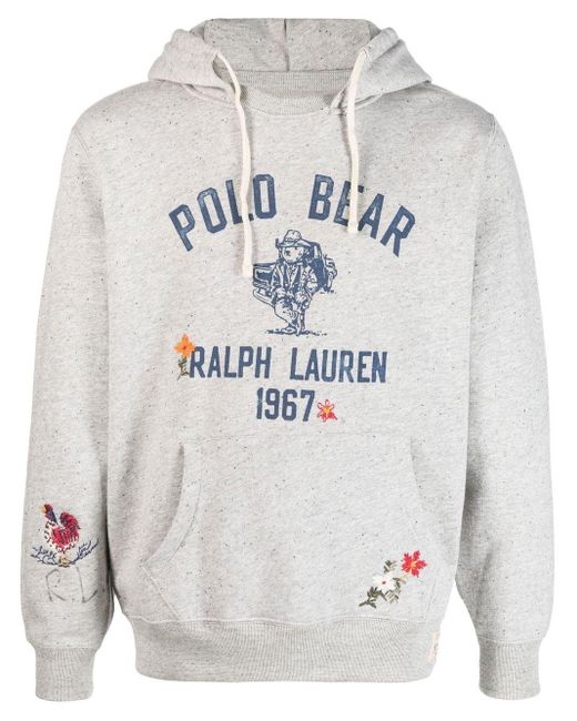 Polo Ralph Lauren Hoodie mit Logo-Print in Grau für Herren | Lyst AT