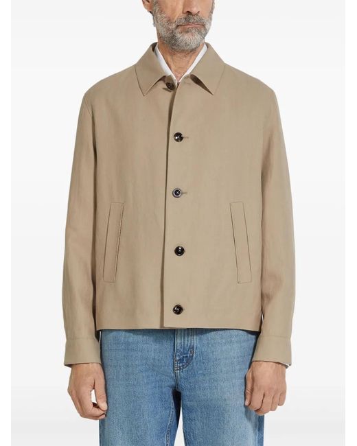 Zegna Natural Oasi Buttoned Jacket for men