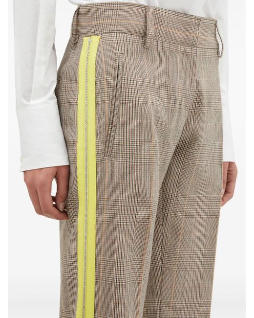 MSGM Natural Side-Zip Straight Trousers