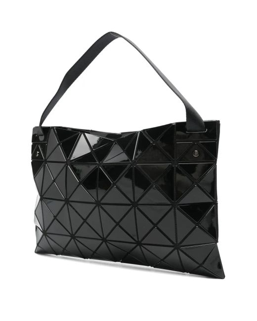 Issey Miyake Black Geometric-Pattern Shoulder Bag