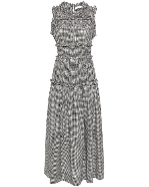 Doen Gray Mallory Gingham Check Dress
