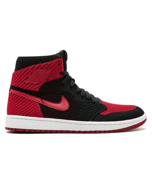 Nike Red Air 1 Retro Hi Flyknit /Varsity/ Sneakers