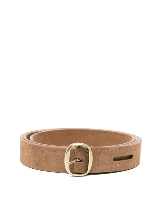 Barbara Bui Brown Oval Buckle Belt