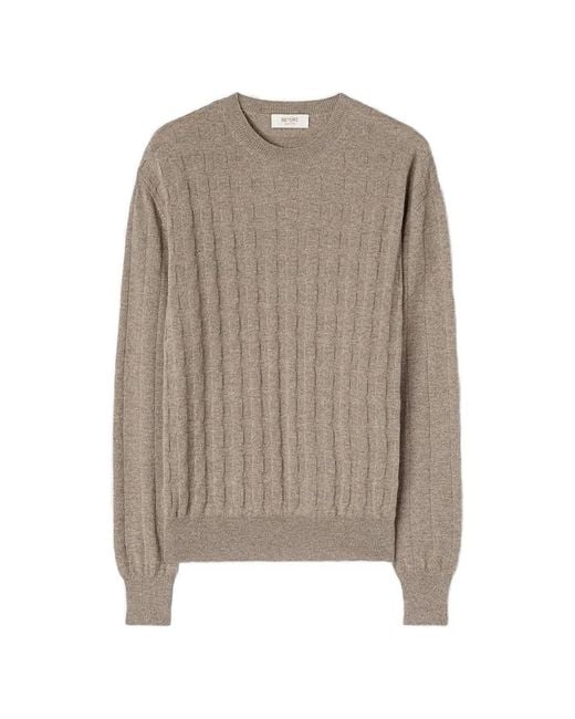 RETORI Natural Window Crew-Neck Sweater for men