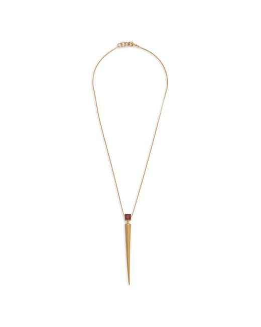 Jil Sander White Garnet Pointed-Pendant Necklace