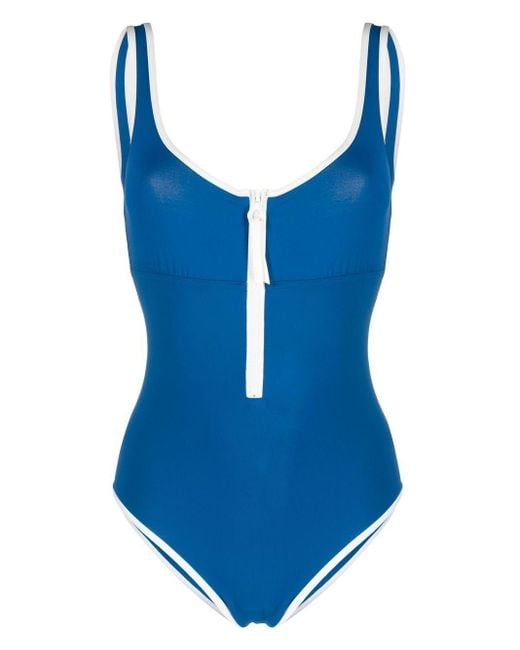 Eres Zip-front Swimsuit in Blue | Lyst UK