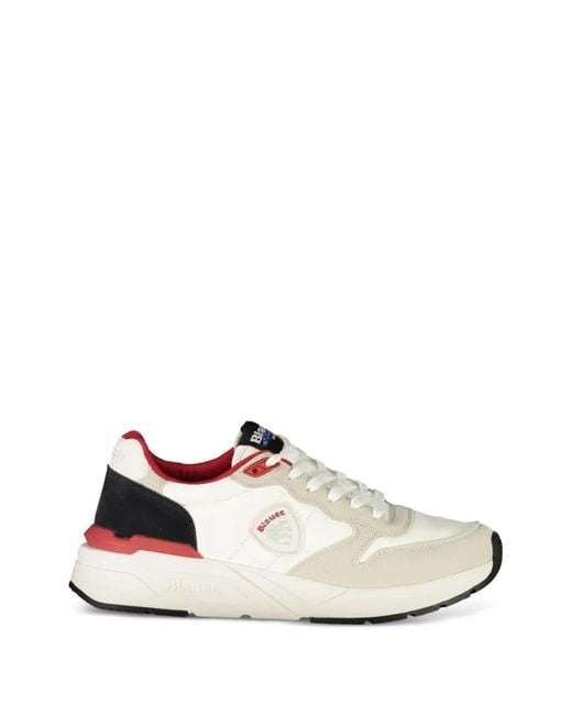 Baskets À Empiècements Blauer pour homme en coloris White