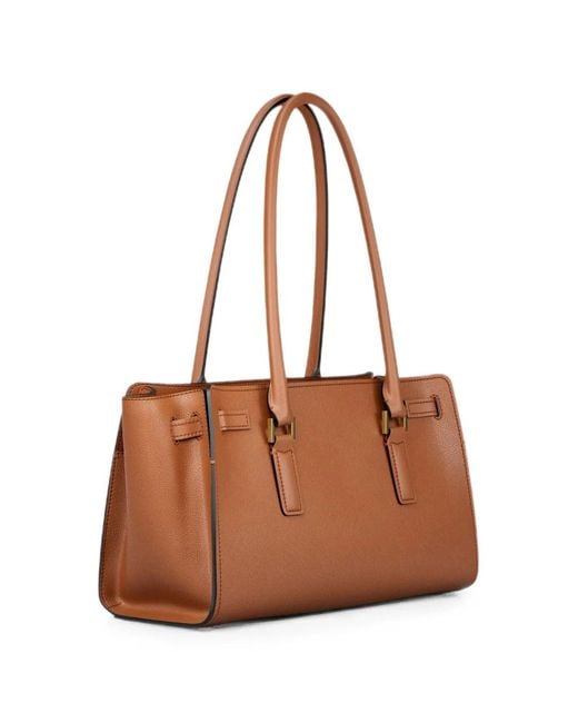 Michael Kors Brown Small Hamilton Leather Satchel Bag