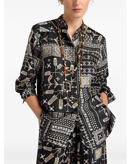 Momoní Black Patterned Shirt