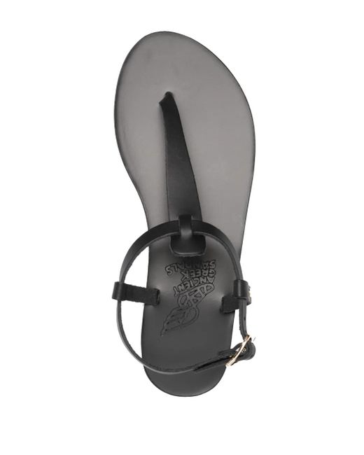 Ancient Greek Sandals Black Lito Flat Sandals